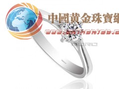 福悦婚戒love light白色18K金0.31克拉方圆婚戒