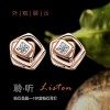 dphoenix钻石凤凰 18K金耳钉 女性铂金耳饰