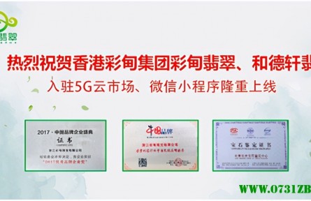 热烈祝贺彩甸翡翠 微信小程序隆重上线