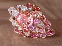 Gübelin推出一枚Flaming Grace鸡尾酒戒指：彩宝、钻石