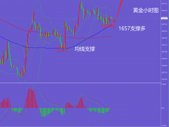杜康：黄金均线支撑上涨，早盘1657多！