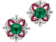 Bulgari 宝格丽钻石祖母绿耳钉