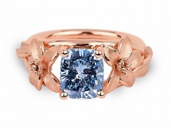 俄罗斯World of Diamonds钻石公司推出 2.08ct鲜彩蓝钻戒指