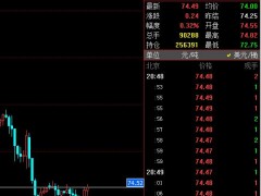 易极：美原油一小时压力位74.50做空